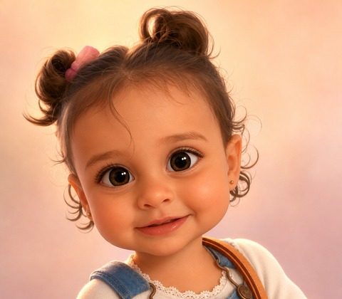 A toddler girl — 3D hero